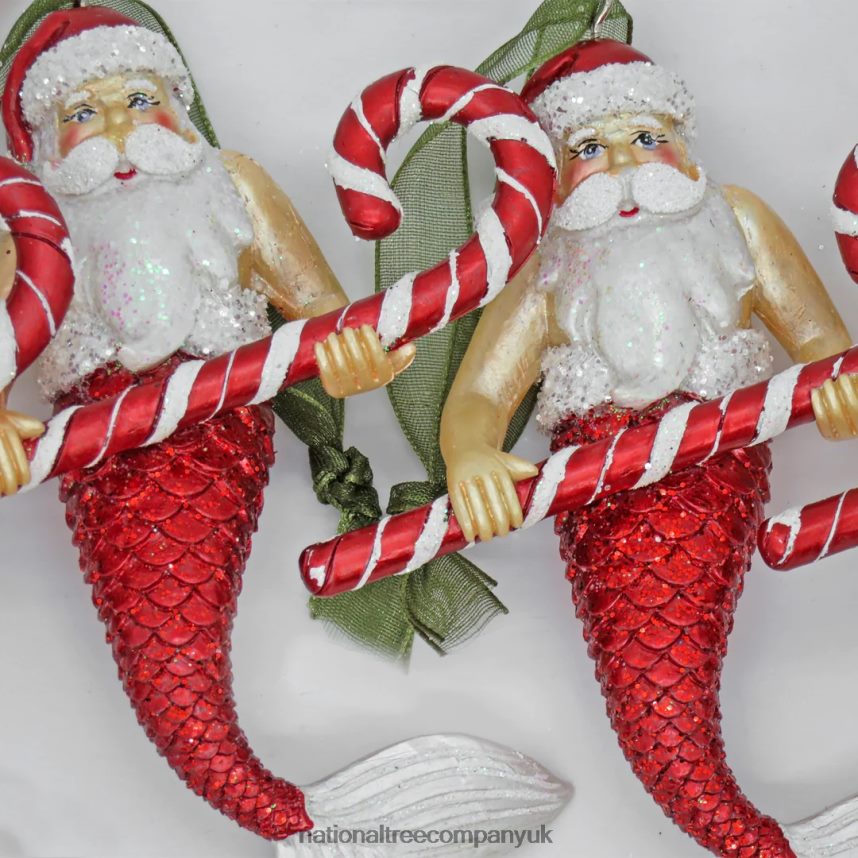 decoration | National Tree Company 4 Piece HGTV Home Collection Santa Merman Ornaments F2L4F521